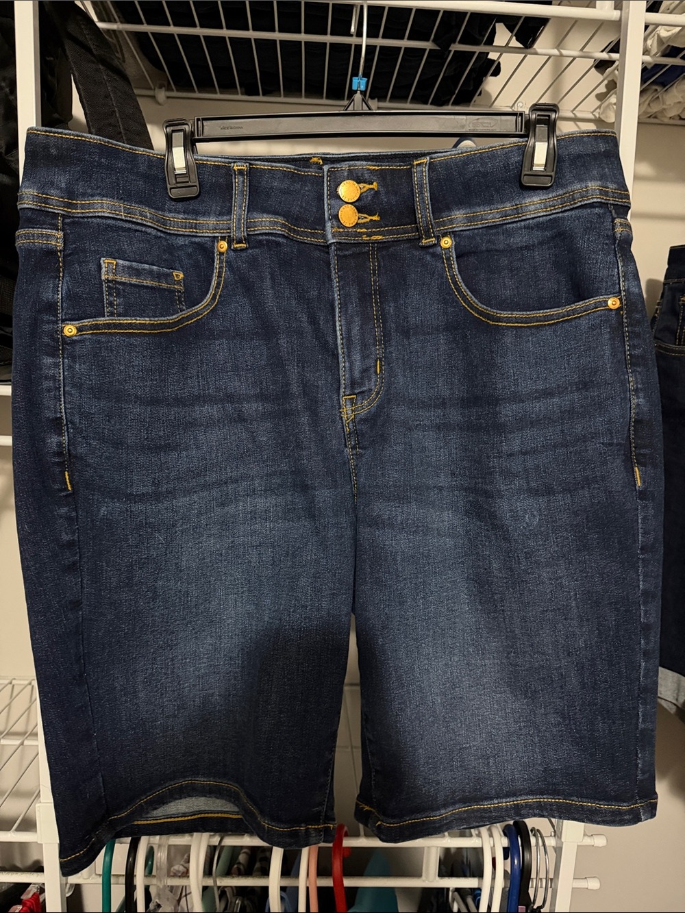 Lane Bryant Dark Blue Denim Jean Shorts